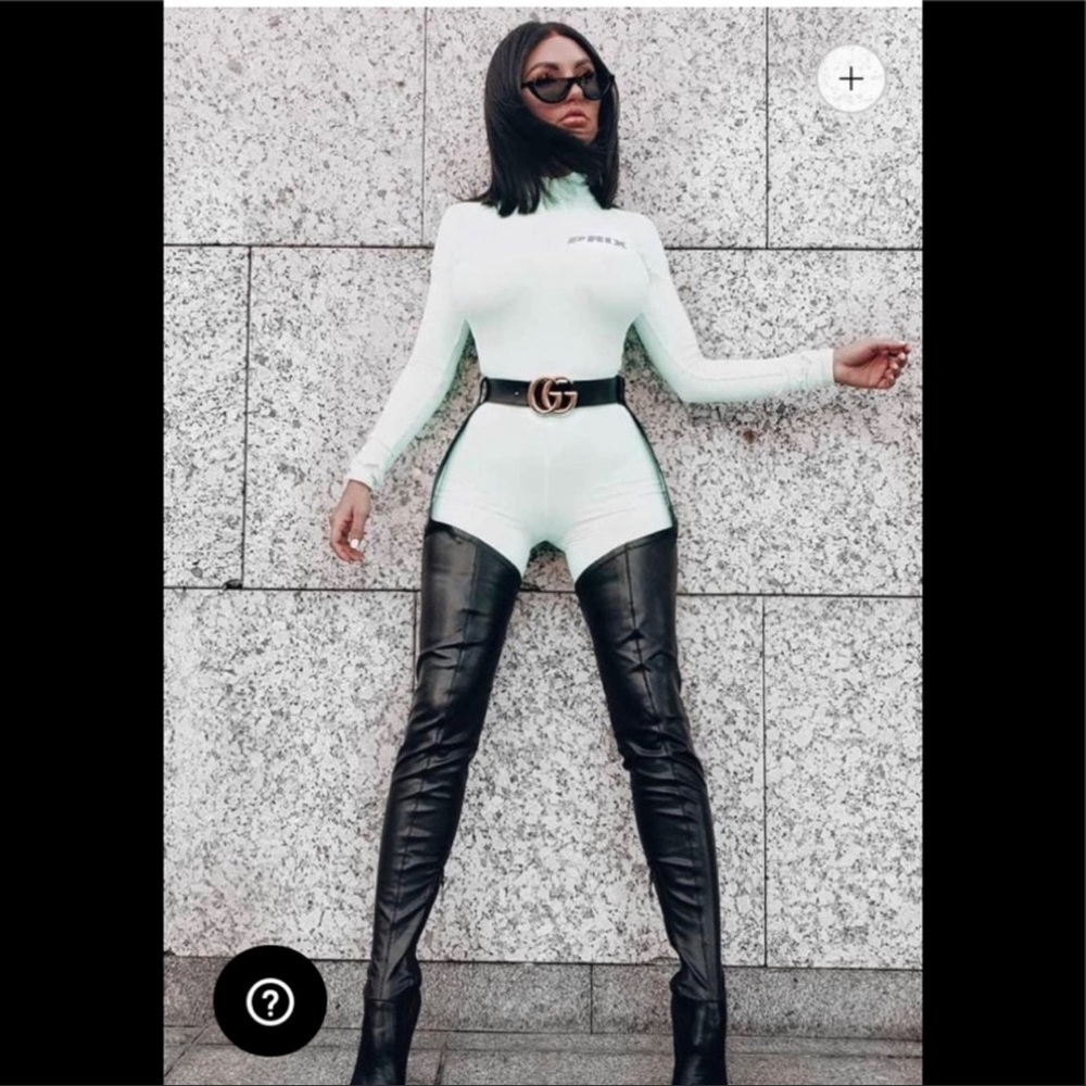 New Belted Thigh High Chap Stiletto Boots size 10